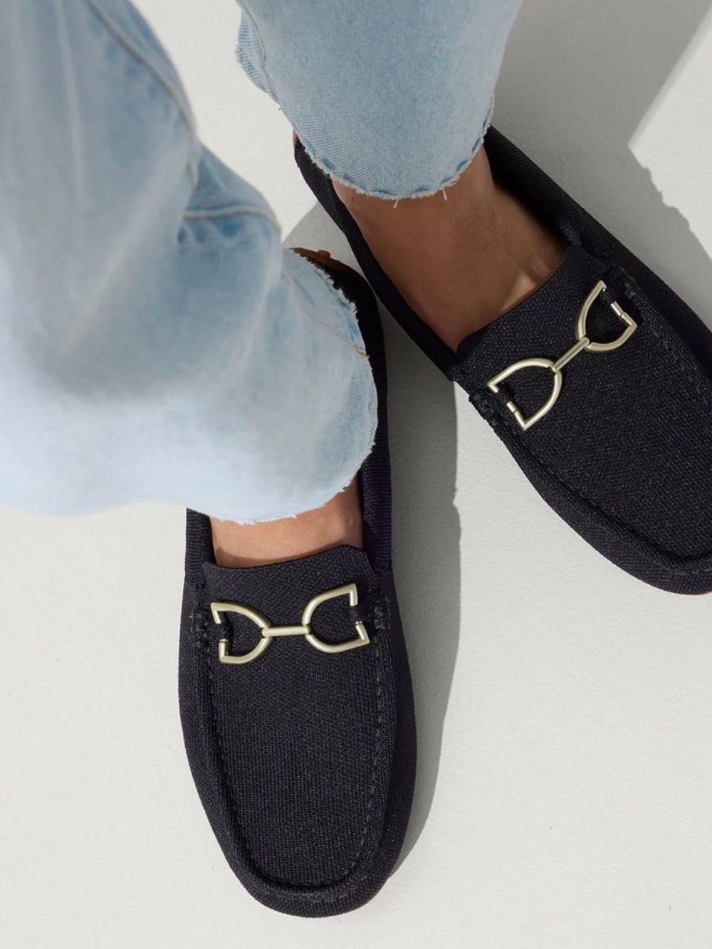 Rothy’s Double Bit Driver Shoe in Black - Size 6.5